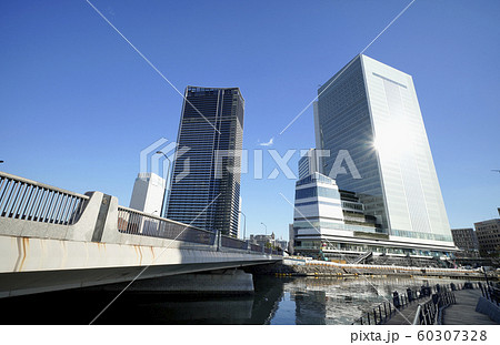日本の横浜都市景観　横浜市新庁舎などを望む 60307328