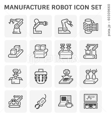 manufacture robot icon 60309660