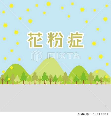 花粉症 杉林の背景素材 花粉症 杉林の背景素材 60313863
