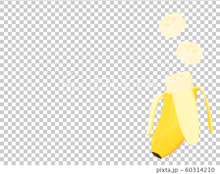 バナナのイラスト_むいたフレーム 60314210