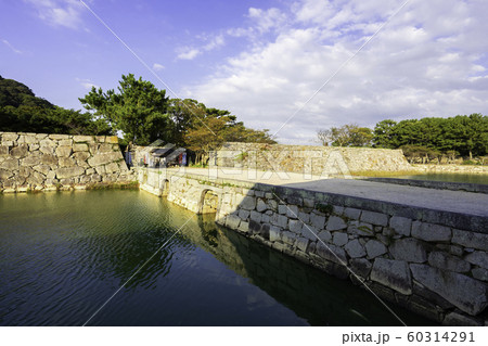萩城跡指月公園　萩城　極楽橋　山口県萩市 60314291