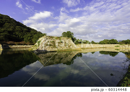 萩城跡指月公園　萩城　石垣と堀　山口県萩市 60314448