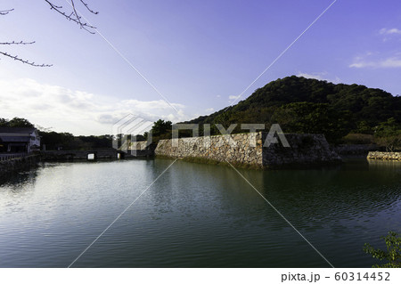 萩城跡指月公園　萩城　石垣と堀　山口県萩市 60314452