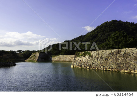 萩城跡指月公園　萩城　石垣と堀　山口県萩市 60314454