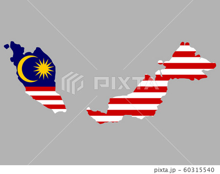 Malaysia Map Flag Vector illustration Eps 10 60315540