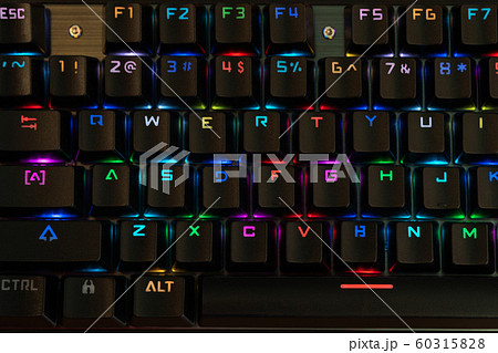black keyboard with multi-colored backlight 60315828