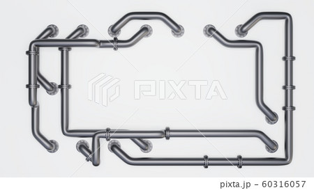 Banner with an empty space in the middle is entangled in pipes 60316057