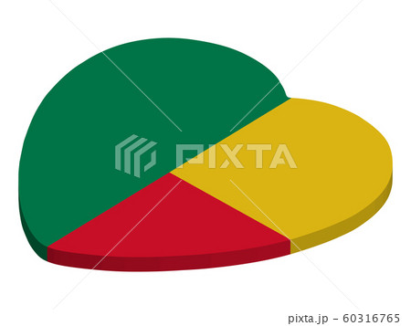 Benin Flag In Heart Shape Vector 3D 60316765