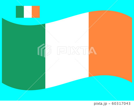 Wave Flag of Ireland Vector Wave Flag of Ireland Vector 60317043
