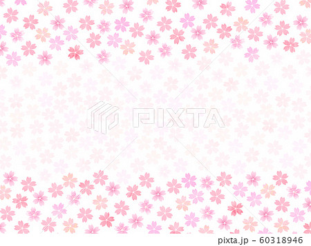 ピンク桜の小花模様背景 和風花柄模様のイラスト素材