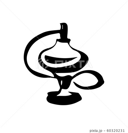Perfume fragrance bottle sketch on white background 60320231