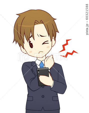 スマートフォン痛み・男性社員 60321588