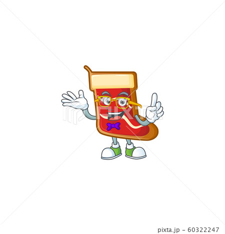Super Funny Geek smart santa shoes cookies mascot cartoon style 60322247