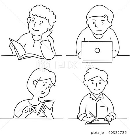 People with different activity with read, laptop, People with different activity with read, laptop, 60322726