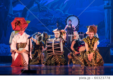 Traditional Japanese performance. Group of 60323778