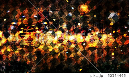 Abstract Golden Argyle Pattern and Glimmering Particles - Abstract Background Texture 60324446