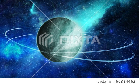 Breathtaking Double Ring Planet in Outer Space Nebula with Stars - Abstract Background Texture Breathtaking Double Ring Planet in Outer Space Nebula with Stars - Abstract Background Texture 60324462