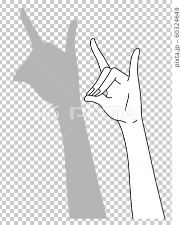 Hand of a woman making a shadow 60324649