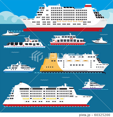 Ships and ocean liners sailing vessels collection side view 60325200