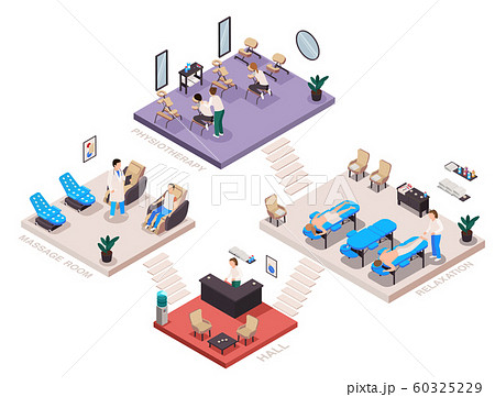 Massage Rooms Isometric Composition 60325229