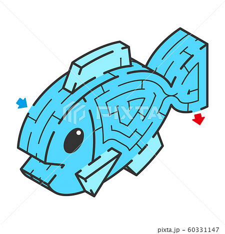 魚のアイソメトリック迷路 60331147