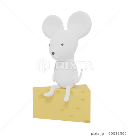 子年　年賀状　3DCG　素材 60331592