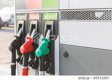 Modern dispensers at petrol gas station for cars Modern dispensers at petrol gas station for cars 60331667