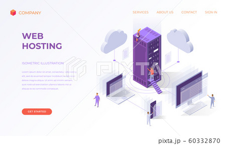 Landing page for cloud web hosting Landing page for cloud web hosting 60332870