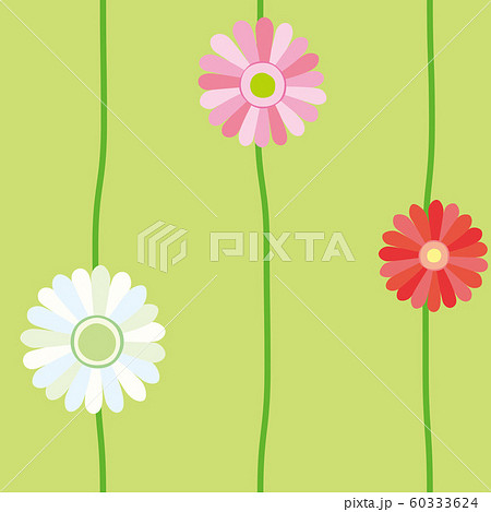 パターン 花柄 ガーベラ 桃色 ピンク 60333624