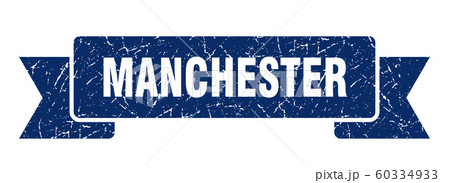 Manchester ribbon. Blue Manchester grunge band 60334933