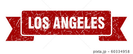 Los Angeles ribbon. Red Los Angeles grunge band 60334958