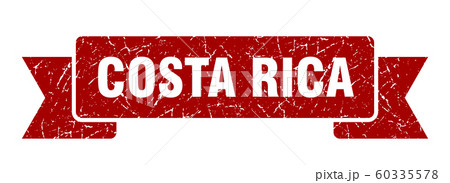 Costa Rica ribbon. Red Costa Rica grunge band sign Costa Rica ribbon. Red Costa Rica grunge band sign 60335578