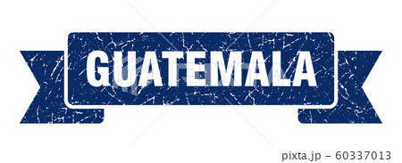 Guatemala ribbon. Blue Guatemala grunge band sign 60337013