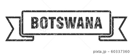 Botswana ribbon. Black Botswana grunge band sign Botswana ribbon. Black Botswana grunge band sign 60337360