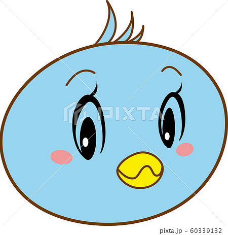 青い鳥 キャラクター レトロ オレンジ スカーフ 顔 動物のイラスト素材 60339132 Pixta
