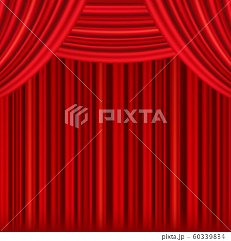 Red curtains of theater stage. Red curtains of theater stage. 60339834