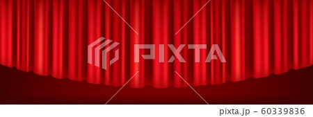 Red curtains of theater stage. Red curtains of theater stage. 60339836