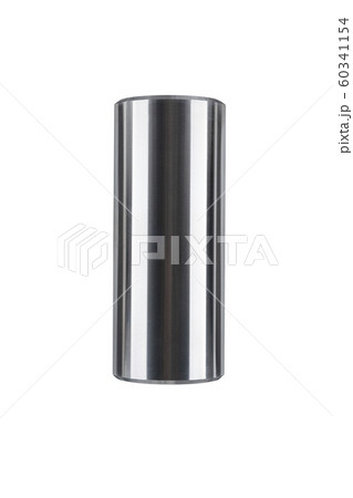 Loader tooth bushing spare part placed on gray  isolated background with shadow. 60341154
