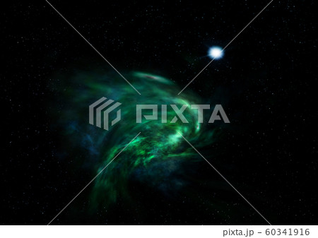 Star field in space and a nebulae. 3D rendering 60341916