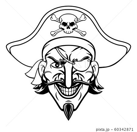 Pirate Captain Cartoon Character Mascot - Stock Illustration [60342871] -  PIXTA