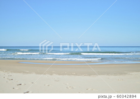 鳥取県青谷の海の写真素材