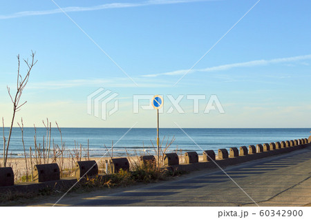 鳥取県青谷の海の写真素材