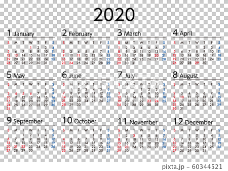 2020 calendar starts on Sunday A4 ratio landscape 2020 calendar starts on Sunday A4 ratio landscape 60344521