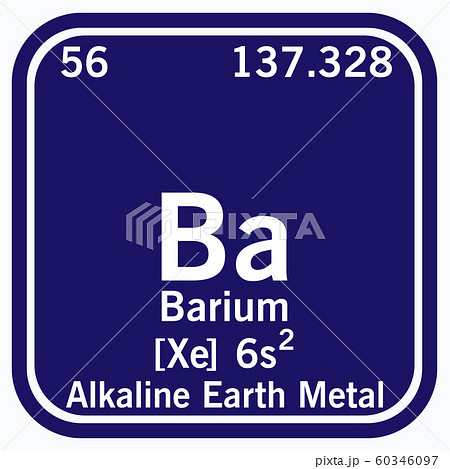 Barium Periodic Table of the Elements Vector 60346097