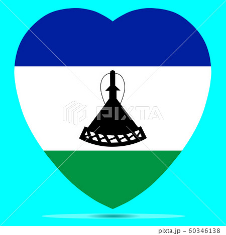 Lesotho Flag In Heart Shape Vector illustration Lesotho Flag In Heart Shape Vector illustration 60346138