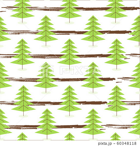 Seamless pattern with simple Christmas tree 60348118