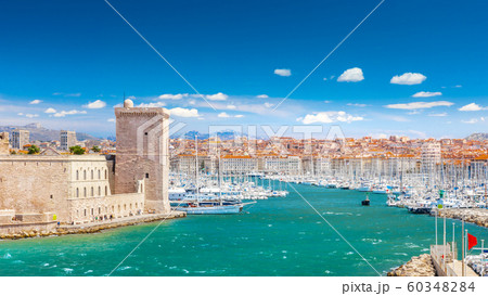 Saint Jean Castle and Cathedral de la Major and the Vieux port in Marseille, France Saint Jean Castle and Cathedral de la Major and the Vieux port in Marseille, France 60348284