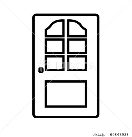 Outline door of the house icon on white background 60348983