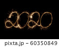 2020 inscription with sparklers . 60350849