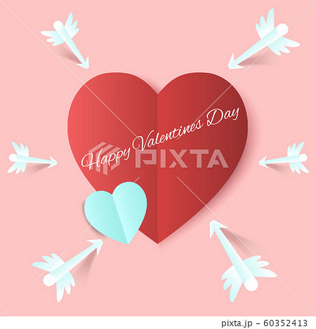 Valentine's Day heart shaped arrow 60352413